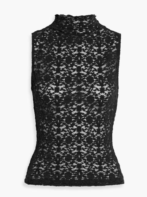 VERONICA BEARD Alora stretch-lace turtleneck top