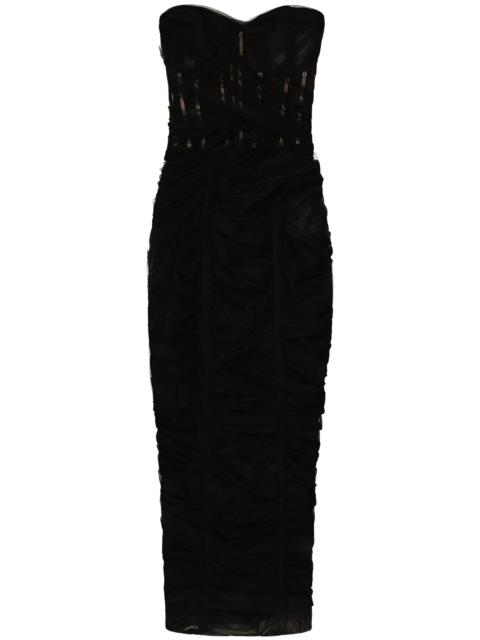 Dolce & Gabbana draped tulle corset dress