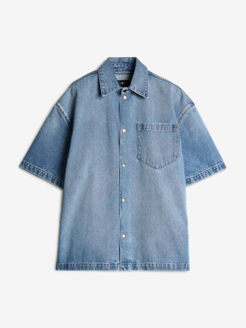 7 For All Mankind Denim Camp Shirt in Mason