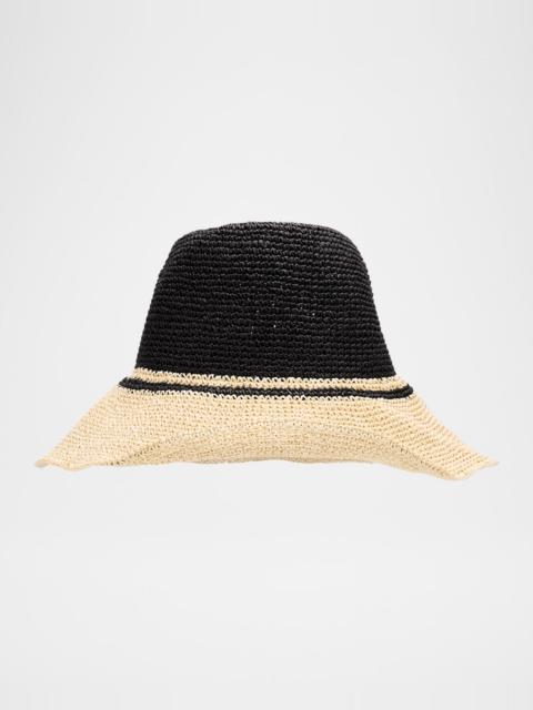TOTEME Two-Tone Paper Straw Hat