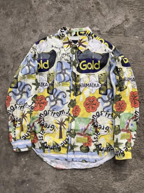 Martine Rose Martine Rose Jamaika Printed Linen Shirt
