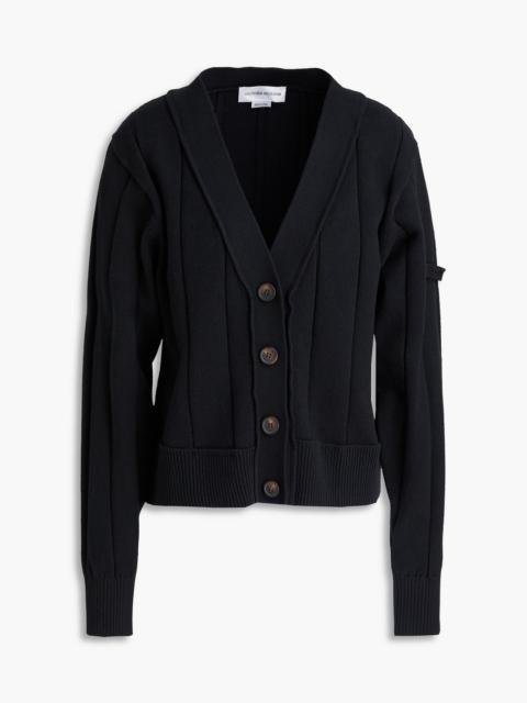 Victoria Beckham Ribbed cotton-blend cardigan