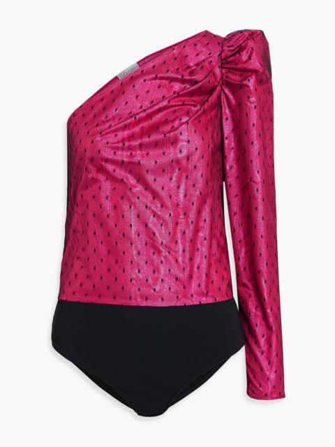 REDValentino One-sleeve point d'esprit bodysuit