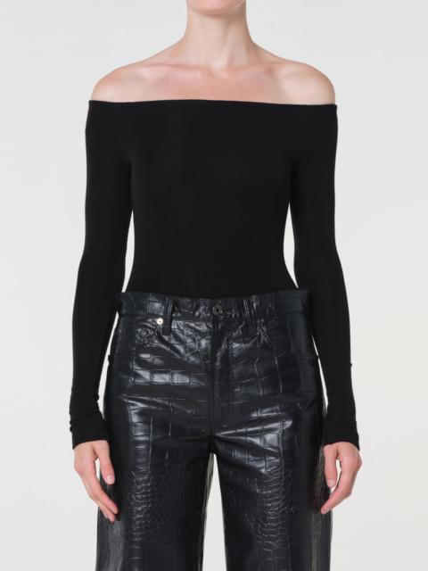 AGOLDE MAREN BODYSUIT IN BLACK