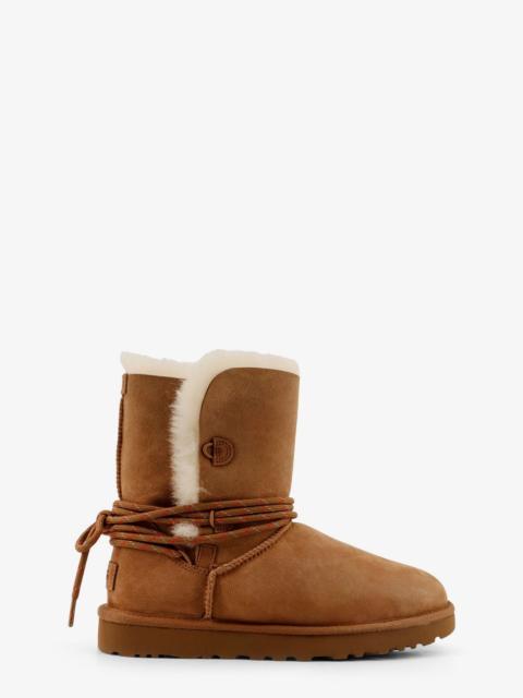 UGG Ugg W Bailey Tie Suede Ankle Boots Brown