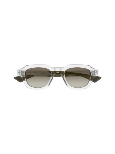 SAINT LAURENT Saint Laurent Sl 791 Linea Corner Angle 004 Crystal Green Sunglasses