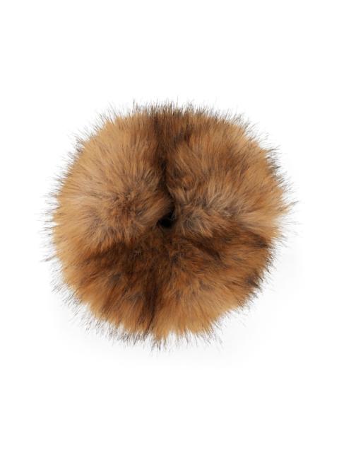 BALENCIAGA Women's Holli Animal-free Fur Scrunchie in Beige