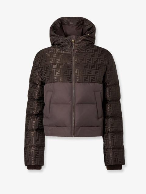 FENDI Fendi Down Jacket With Ff Jacquard Insert