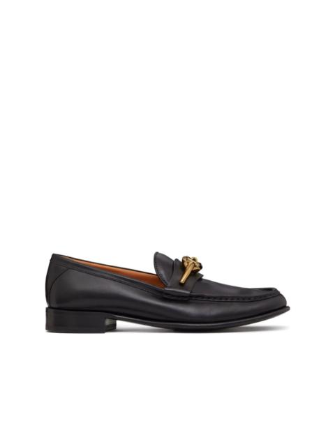 Valentino Valentino Garavani V-Logo Moon Leather Loafers Women
