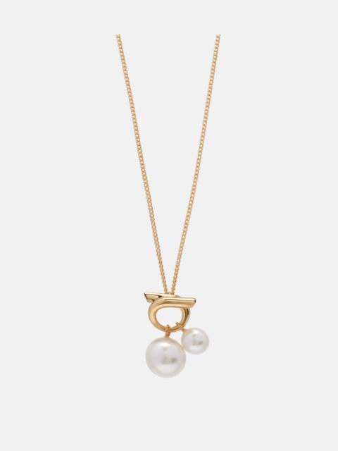 FERRAGAMO Faux pearl pendant necklace