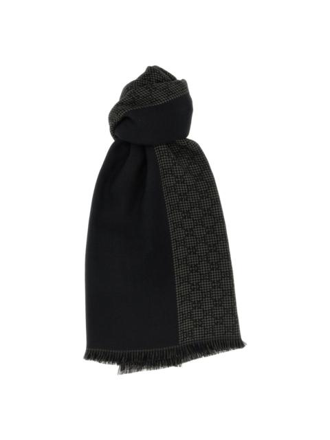 GUCCI GUCCI Black GG Wool/Silk Scarf New & Authentic