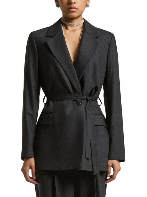PESERICO Notch Collar Belted Blazer