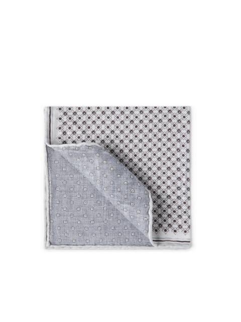 Brunello Cucinelli Brunello Cucinelli Pocket square with pattern in Light Grey at Nordstrom