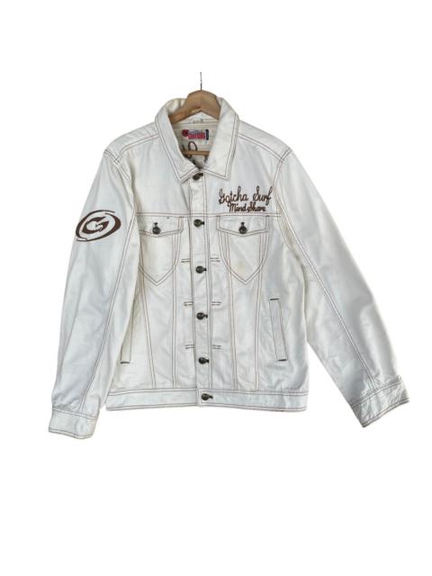 Other Designers Vintage Gotcha Big Logo Embroidered Denim Jacket