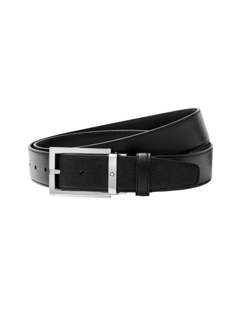 Montblanc Black 35 mm leather belt