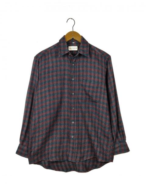 Other Designers Designer - Phillip Gurian Small Checked Button Up Shirt Oxford