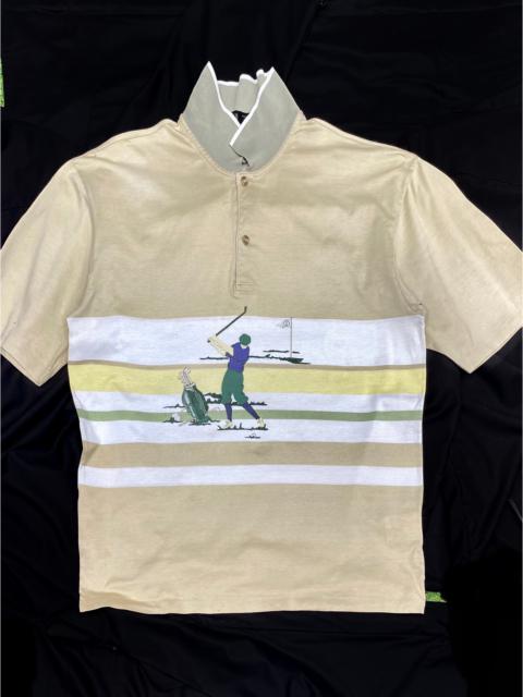 Other Designers Vintage - VINTAGE TSHIRT BUTTON UP COLLER BY DUNHILL ITALY