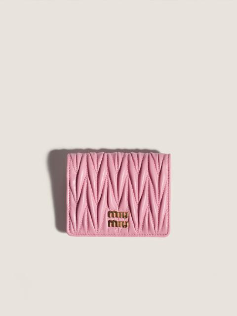 Miu Miu Small matelassé nappa leather wallet