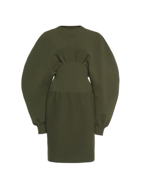 Bottega Veneta Wool Knit Mini Dress green