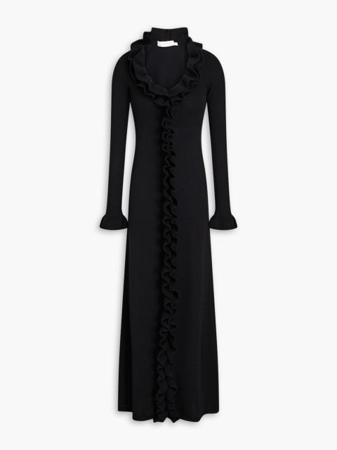 Zimmermann Ruffled wool maxi dress