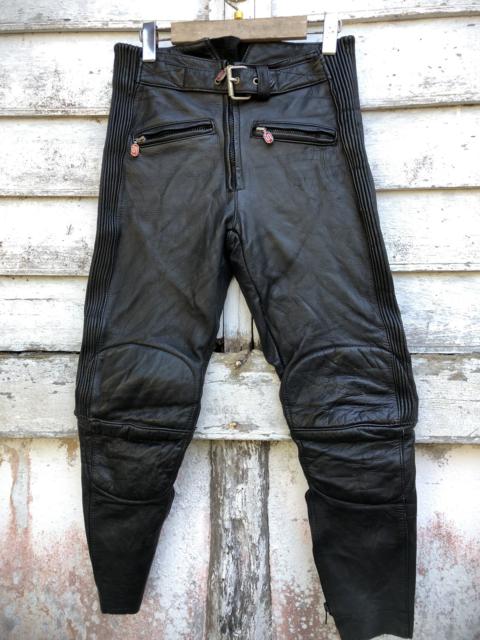 Other Designers Biker Denim - SEGURA PERFORMANCE BELTED LEATHER BIKER PANT