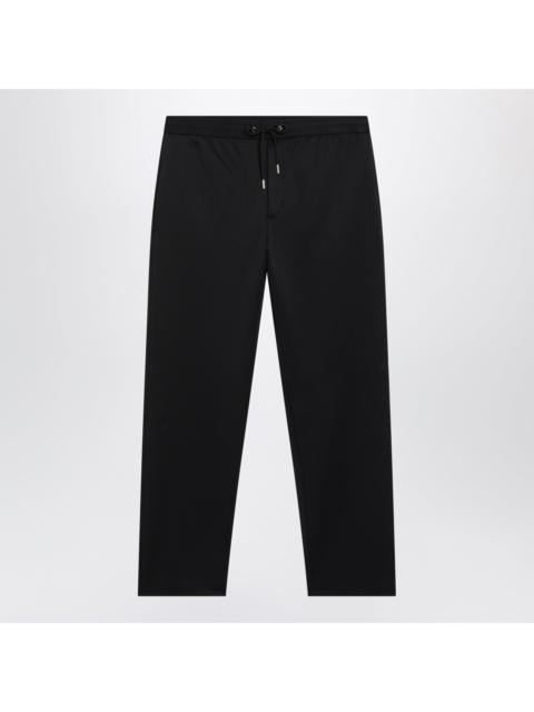 Moncler Moncler Black Jogger Trousers With Logo Patch Men