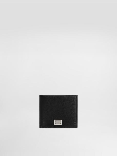 Dolce & Gabbana Calfskin bifold wallet with logo tag