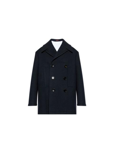 GUCCI GUCCI Navy Blue Wool Coat New & Authentic (Men's size:L;)