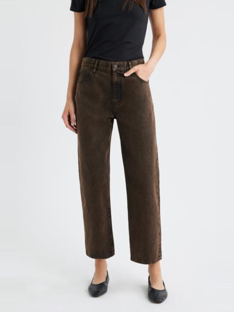 FRAME FRAME The Hang High Waist Ankle Straight Leg Jeans in Nightmoth at Nordstrom