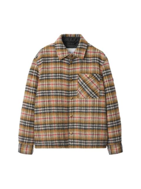 Burberry Check wool overshirt