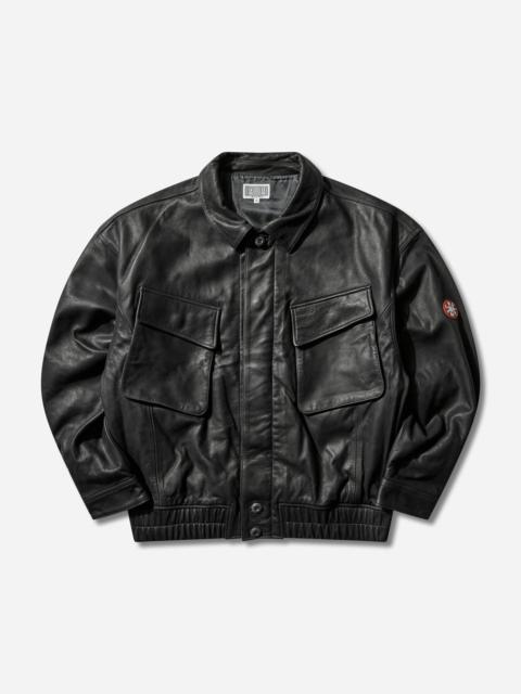 Cav Empt Men's Community Leather Jacket Grey