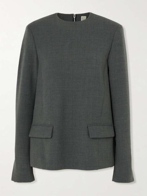 Recycled twill blouse Gray