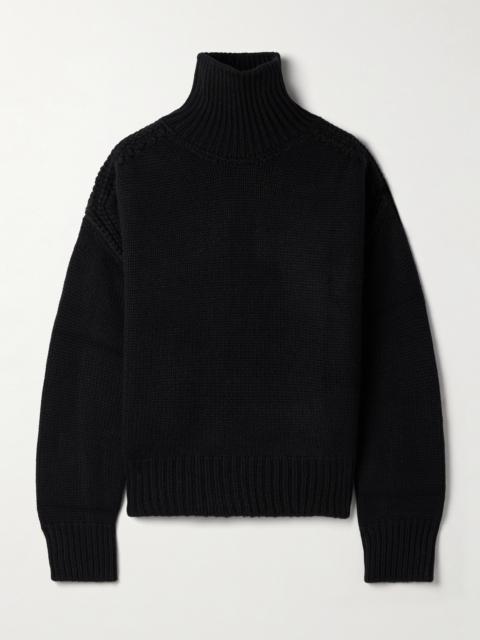 SA SU PHI Oversized Cutout Ribbed Cashmere Turtleneck Sweater