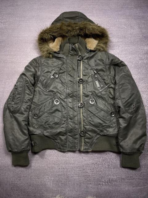 Other Designers Le Grande Bleu (L.G.B.) - Y2K Ifsixwasnine LGB Junya Style Fur Zip Hoodie Jacket