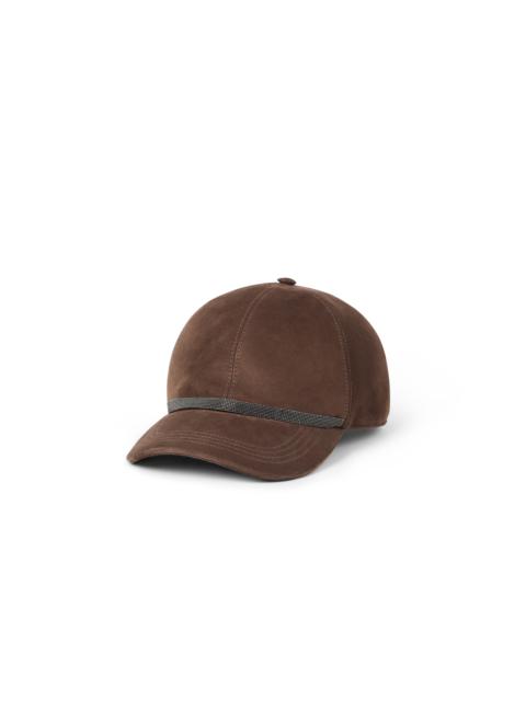 Brunello Cucinelli Brunello Cucinelli Baseball Cap with monili in Ebony at Nordstrom