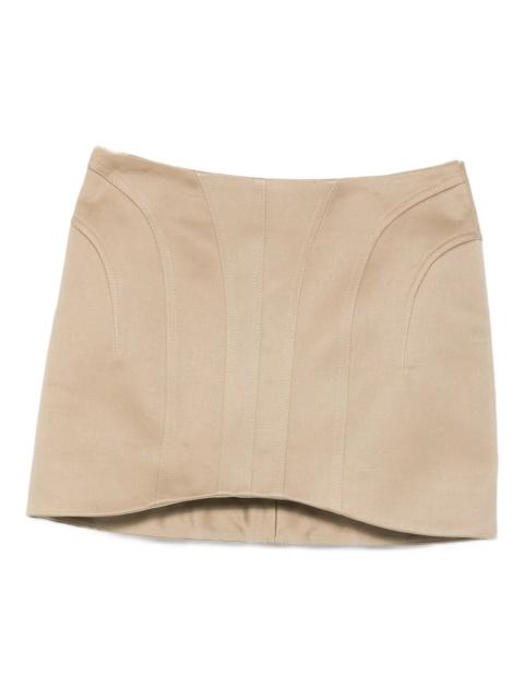 MUGLER seamed panelled skirt