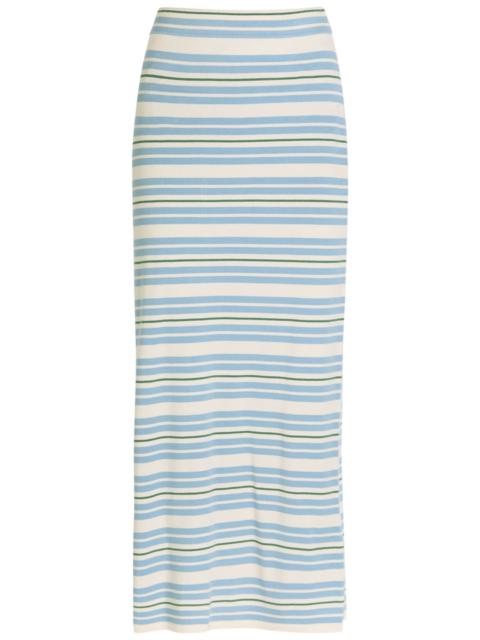 Zimmermann Zimmermann Rebellion Striped Knit Midi Skirt