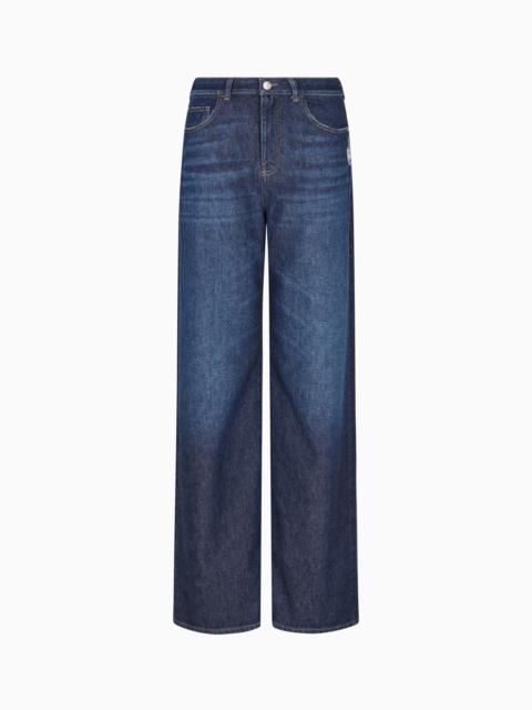 EMPORIO ARMANI J8B RELAXED-FIT, VINTAGE-LOOK DENIM JEANS