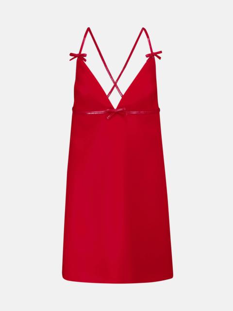 Miu Miu Sleeveless cady mini dress