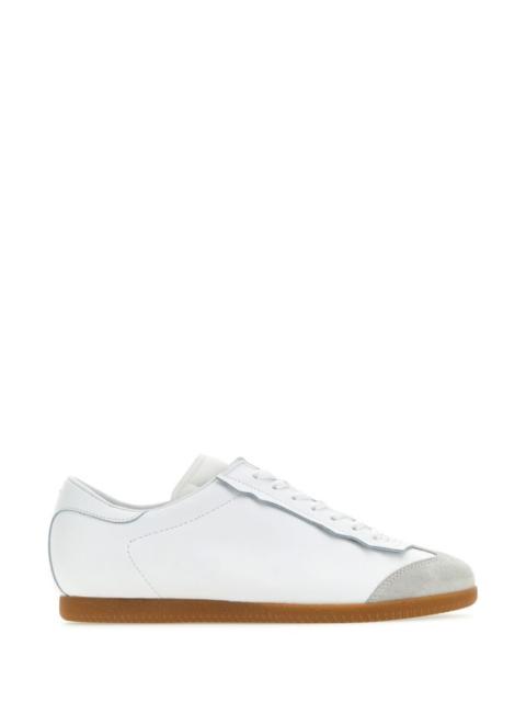 Maison Margiela Woman White Leather Featherlight Sneakers