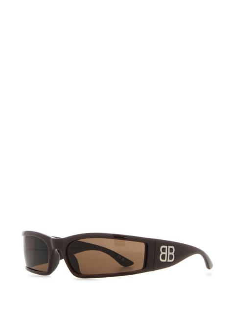 BALENCIAGA Brown acetate sunglasses