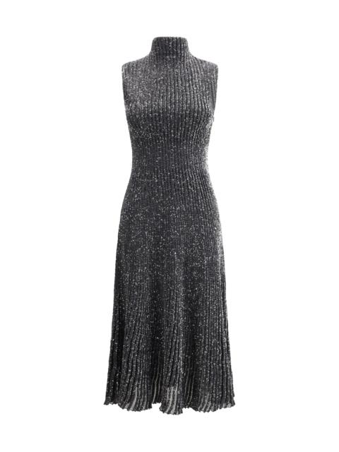 Alaïa Alaïa Sequined Midi Dress Noir Alaïa