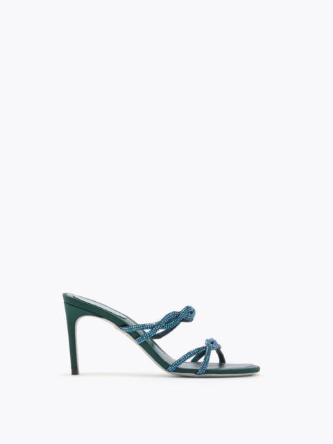 RENE CAOVILLA BRAID TEAL MULE 80