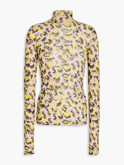 Nanushka Printed jersey turtleneck top
