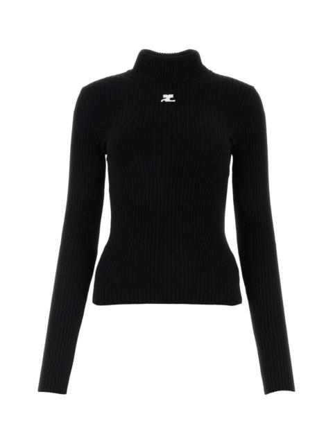 courrèges Courreges Women Black Viscose Blend Sweater