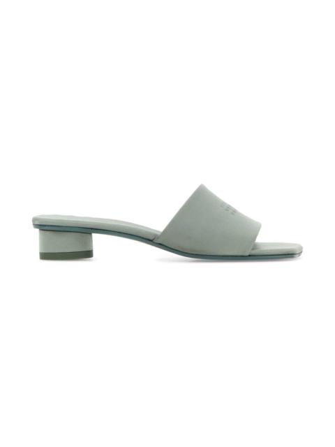 MM6 Maison Margiela Powder Blue Satin Anatomic Numeric Mules