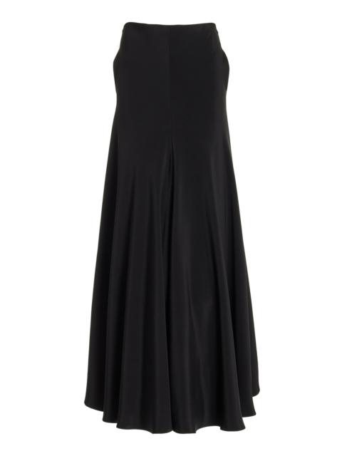 BRANDON MAXWELL The Millie Silk-Crepe Maxi Skirt black