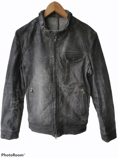Other Designers Distressed Denim - 🇯🇵 Japanese Brand Abahouse Biker Jacket