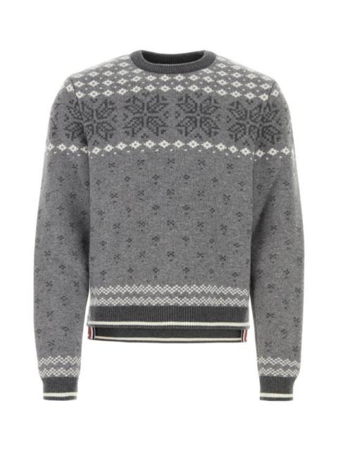THOM BROWNE MAN Embroidered Wool Sweater
