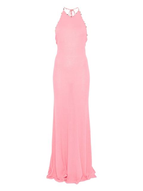 CHRISTOPHER ESBER embellished halterneck dress